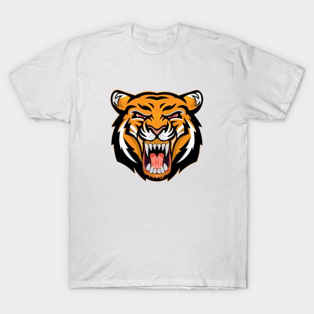 King Tiger Tattoo Design T-Shirt by 66designer99